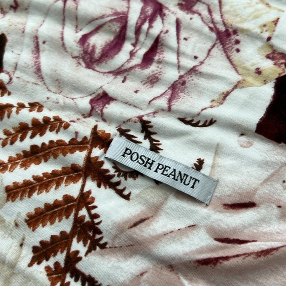 Posh Peanut White Fall Floral Swaddle and Headband Bow - Picture 5 of 5